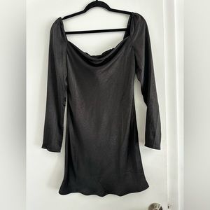Princess Polly Black Long Sleeve Mini Dress